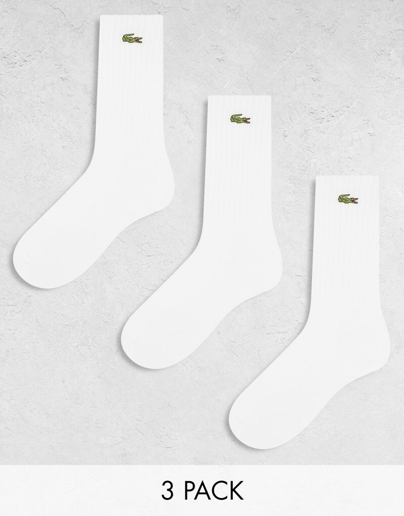 

Lacoste – Комплект из 3 пар белых носков с логотипом