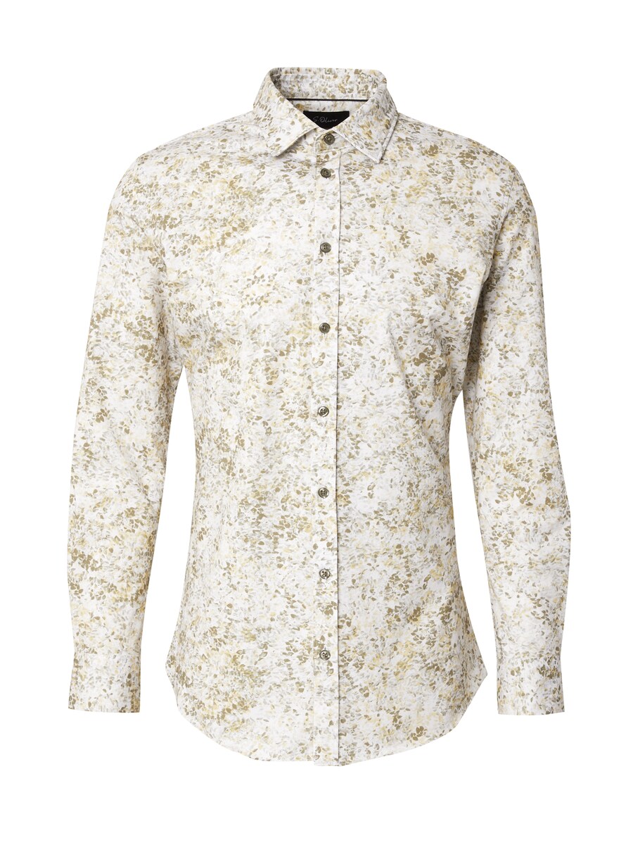

Рубашка Slim Fit на пуговицах s.Oliver BLACK LABEL, цвет Olive/Pastel green