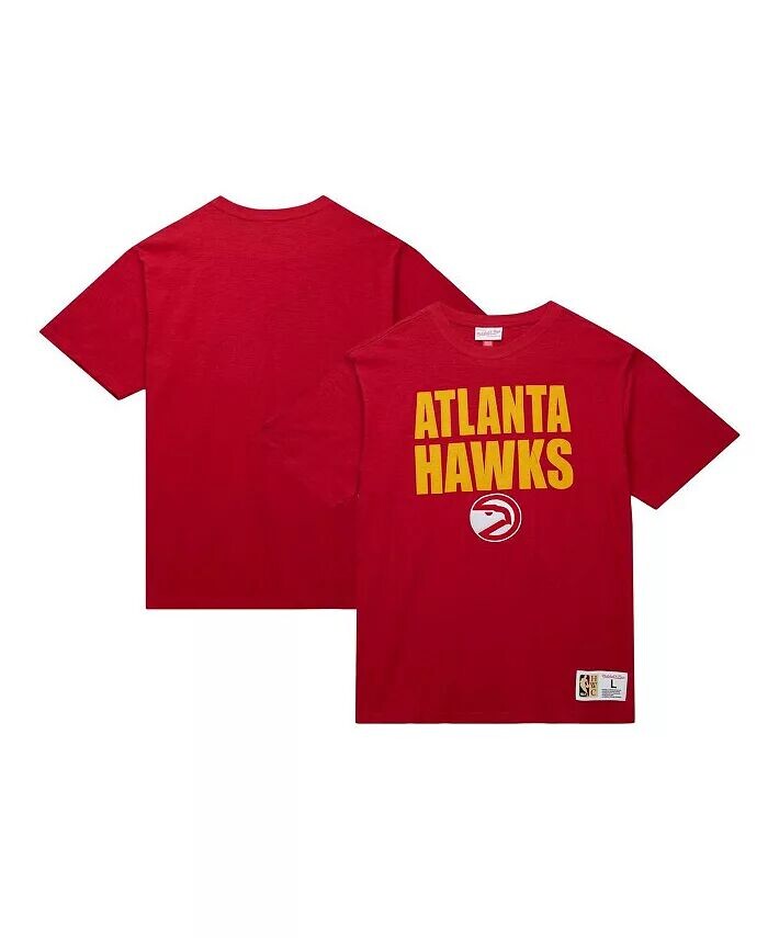 

Мужская красная футболка Atlanta Hawks Hardwood Classics Legendary Slub Mitchell & Ness