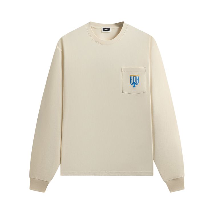 

Футболка с длинными рукавами и карманом Kith Hanukkah Stained Glass, белый