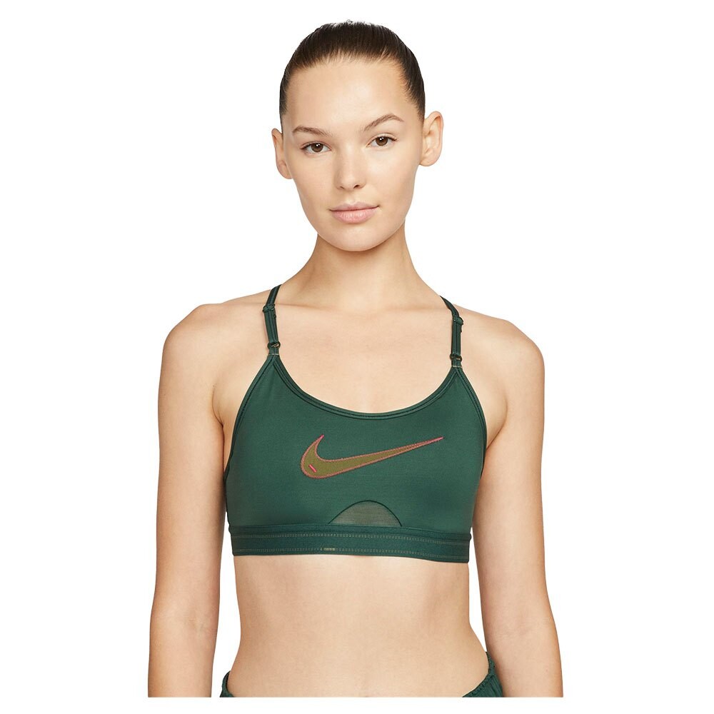 

Спортивный бюстгальтер Nike Dri Fit Indy Light Support Padded Graphic, зеленый