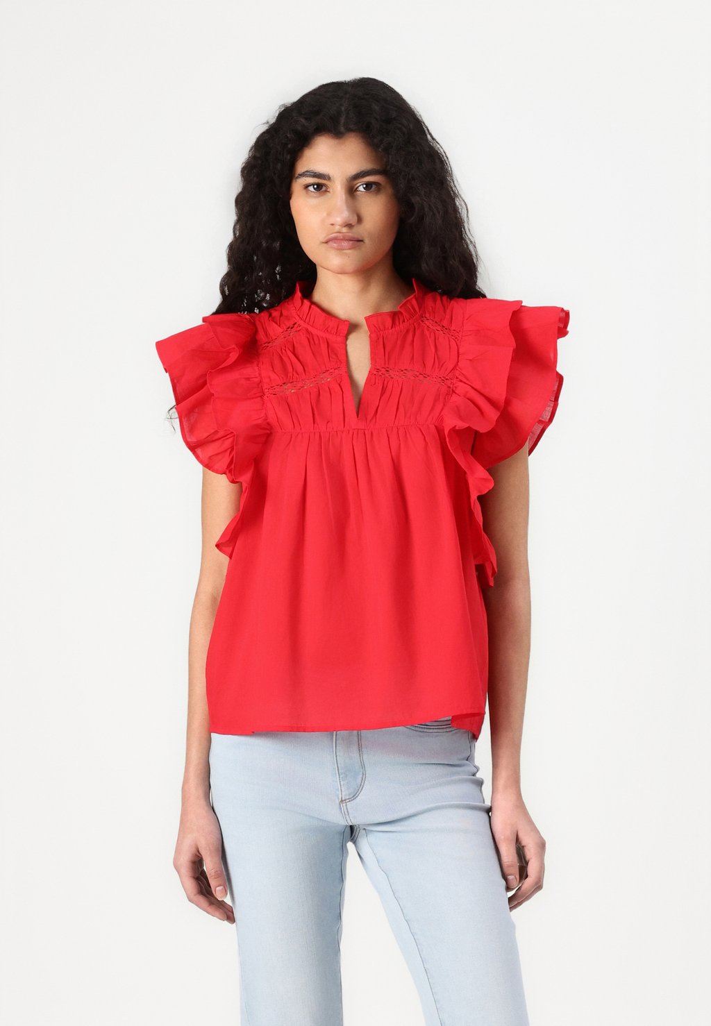 

Блуза ONLSUNNY LIFE FRILL ONLY, красный