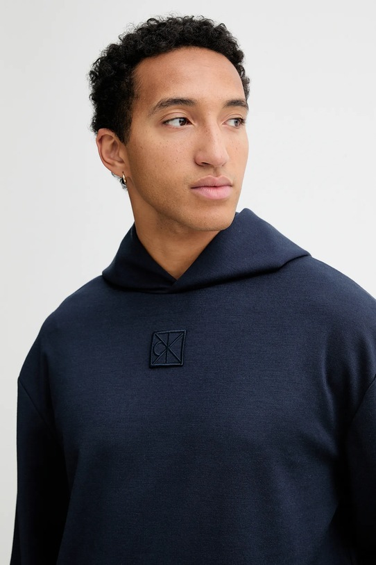 Толстовка из смесовой шерсти Calvin Klein, темно-синий — фото 4