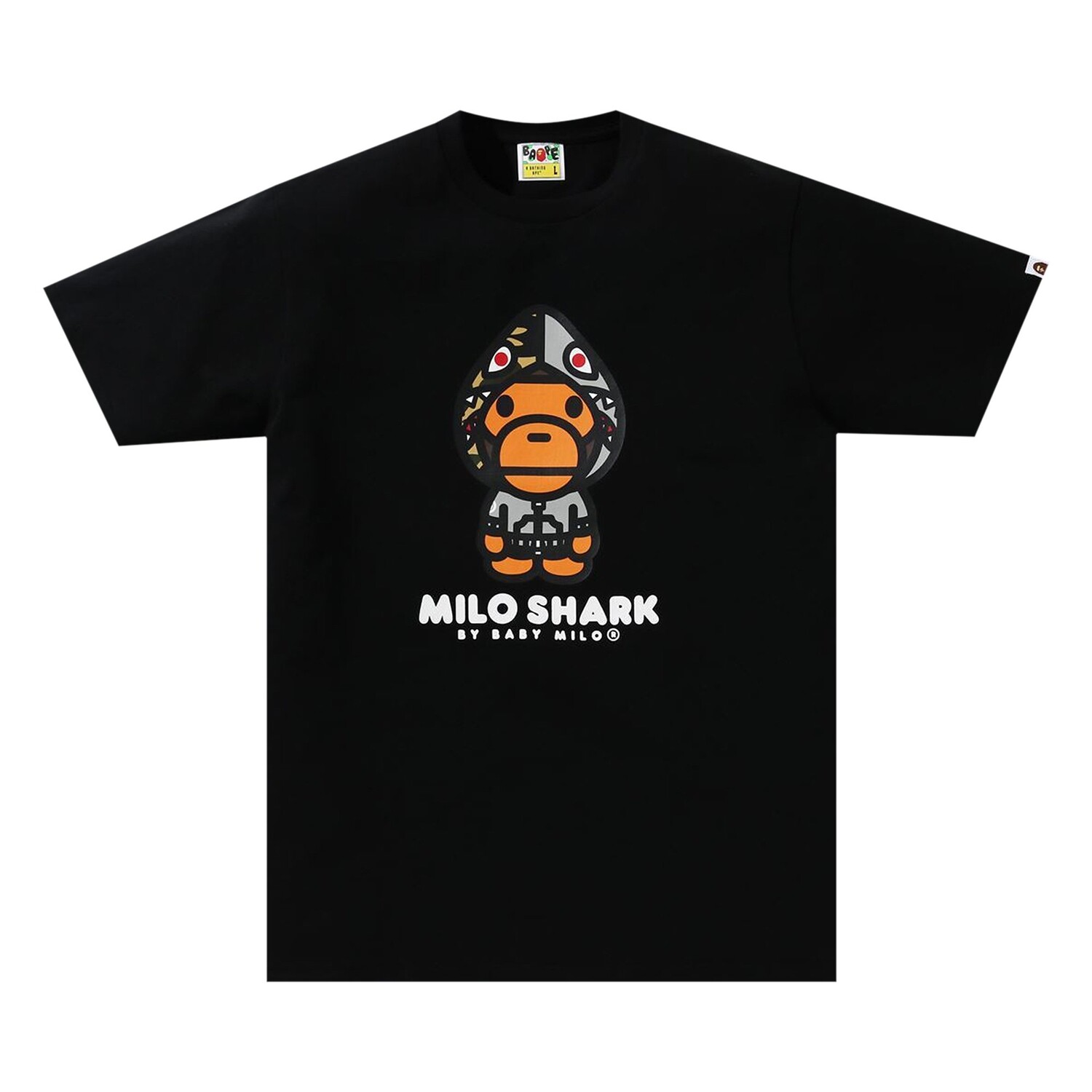 

Футболка BAPE Milo Shark, Черный/Серый