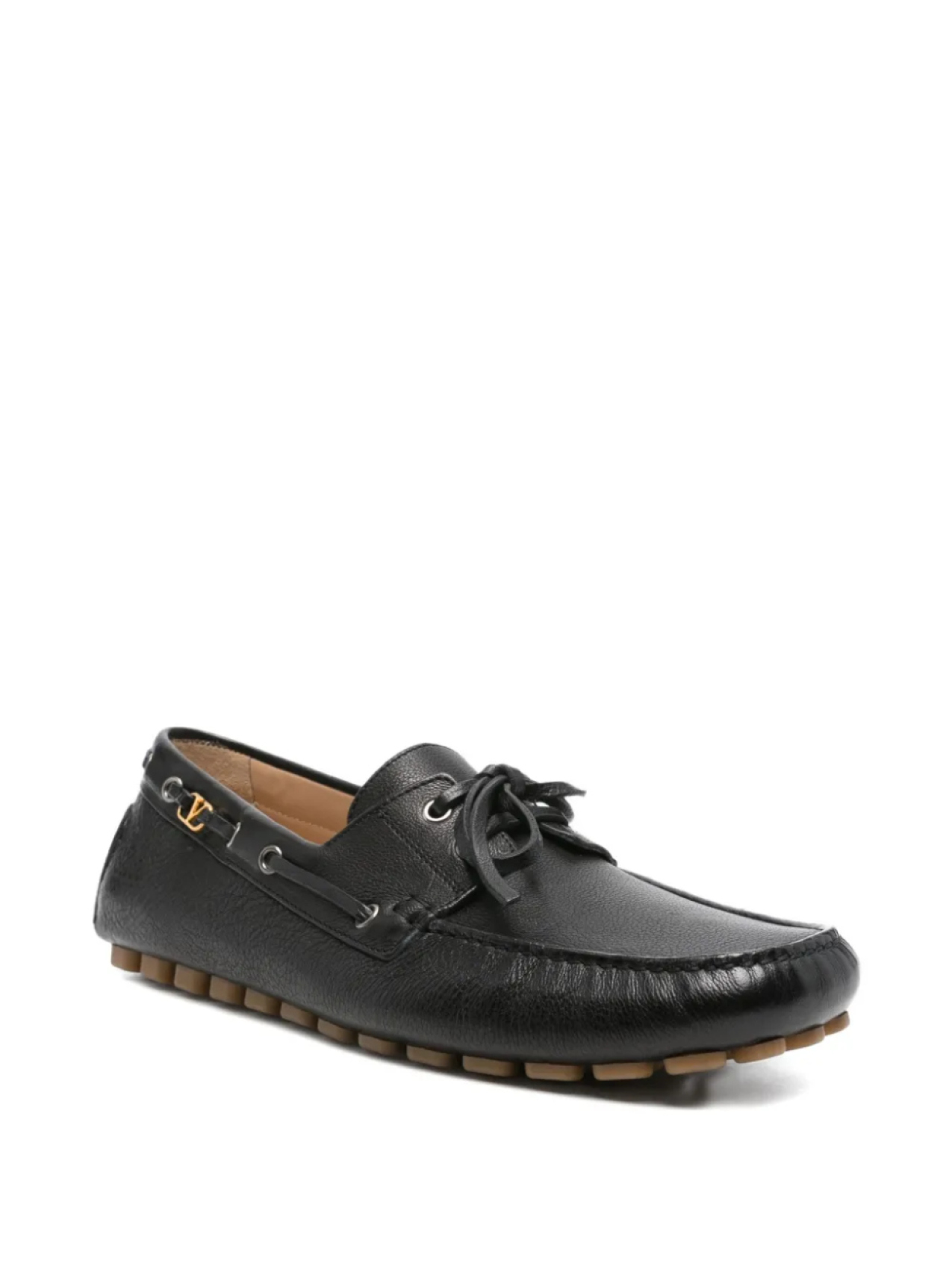 Туфли-лодочки Valentino Garavani Fastaway из кожи на шнуровке, черный — фото 2