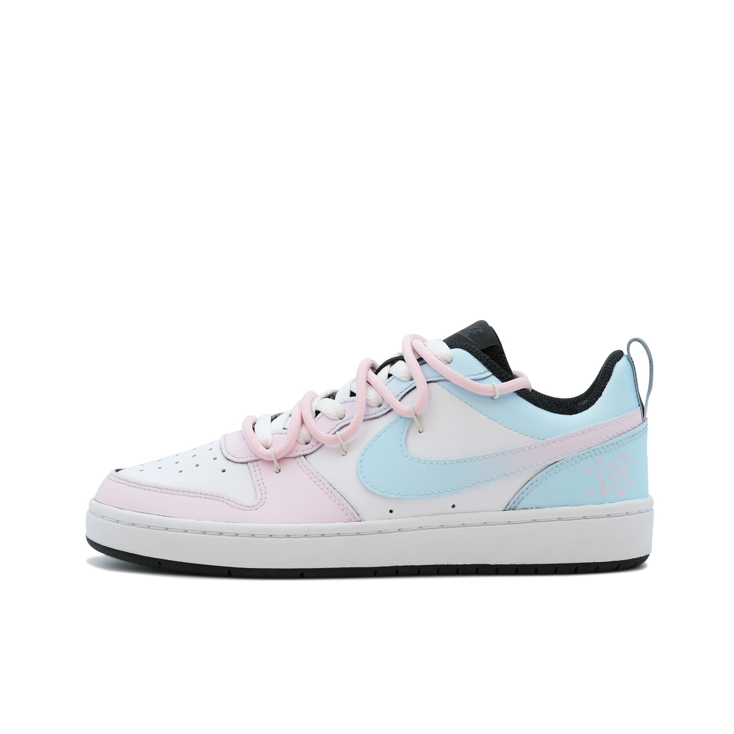 

Кроссовки Nike Court Borough Skateboarding Shoes Women's Low-top Blue/pink/white, розовый