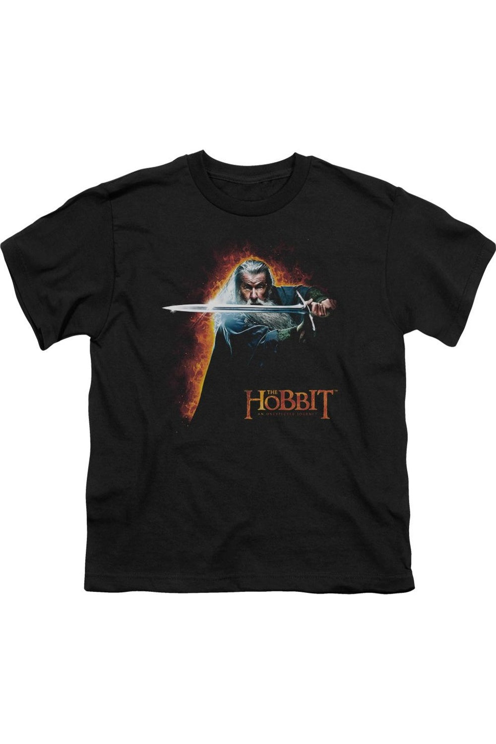 

Футболка с коротким рукавом для детей The Hobbit Secret Fire Gildan, черный