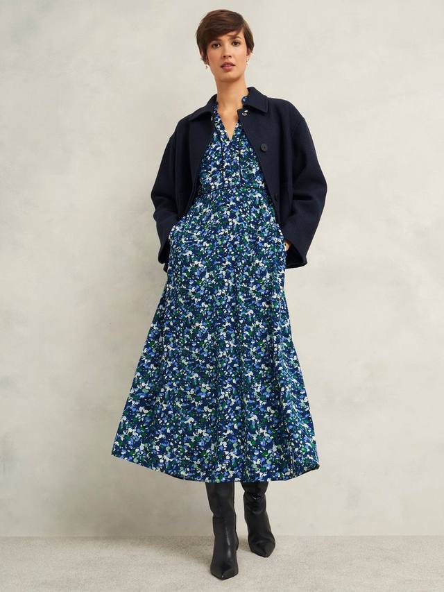

Миниатюрное платье в цветочек цвета ириса Hobbs, зеленый/разноцветный