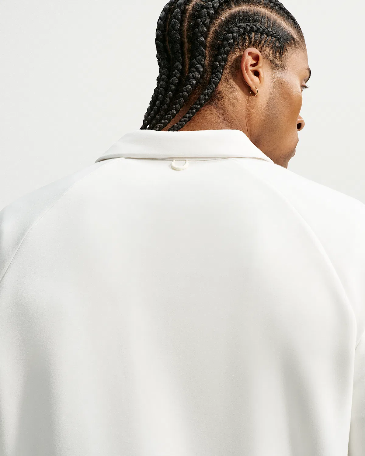 Мужское поло Nike 24.7 ImpossiblySoft Dri-FIT с четверть-застежкой, Sail/Light Bone — фото 2
