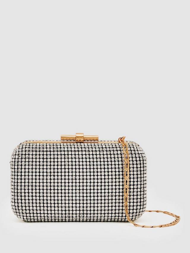 

Клатч Orla с декоративными элементами Reiss, Silver