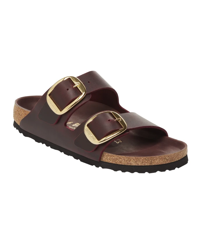 

Кожаные босоножки бордо в стиле AW24. Birkenstock, красный