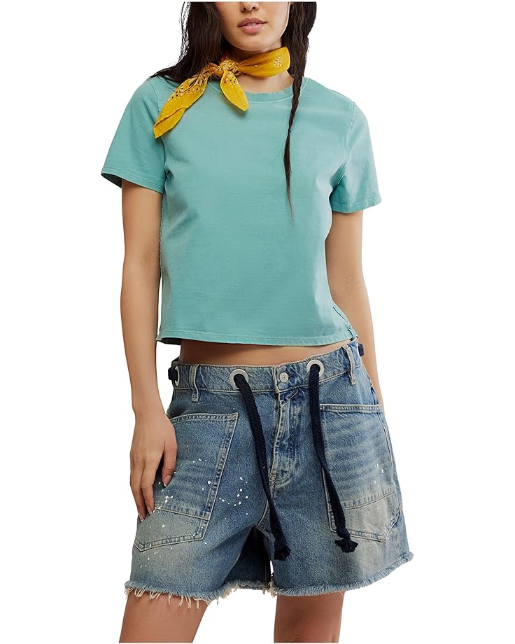 

Женская футболка Free People Everyday, Mineral Blue, Синий, Женская футболка Free People Everyday, Mineral Blue