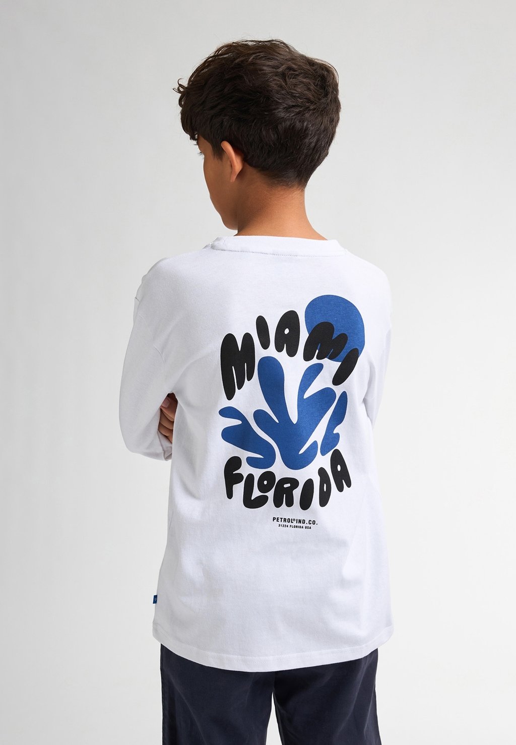 Футболка с длинным рукавом BACKPRINT LONG-SLEEVED TROPICALIA Petrol Industries, белый — фото 3