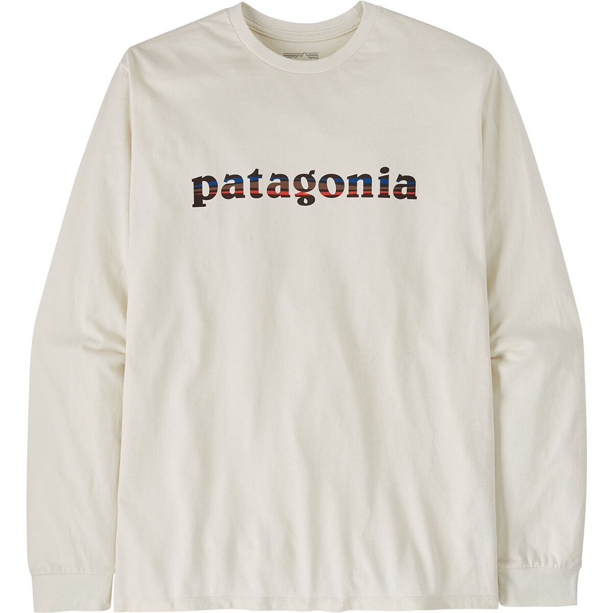

73 логотип текстовый лонгслив ответственный Patagonia, белый
