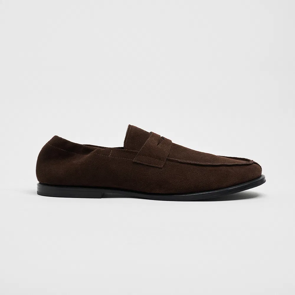 Мужские лоферы Uniform Flat коричневого цвета от Lostgarden