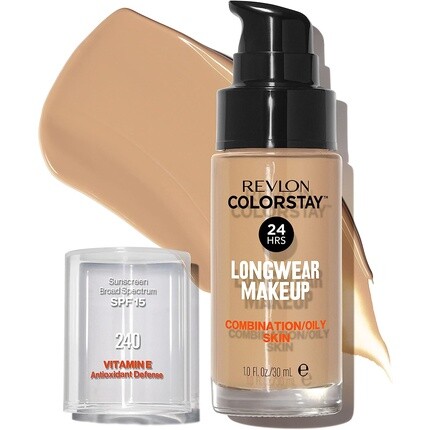 

Жидкая основа для макияжа Revlon Colorstay для комбинированной и жирной кожи SPF 15, средний бежевый, 30 мл