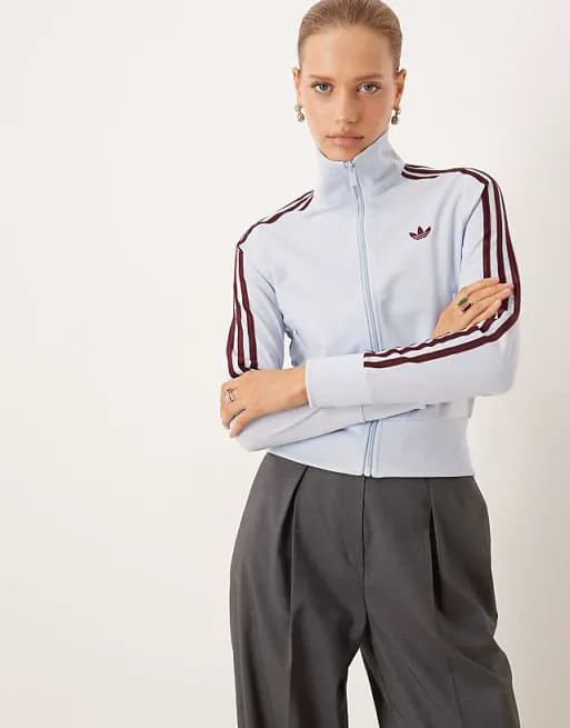 Классическая спортивная футболка синего и бордового цвета adidas Originals Firebird