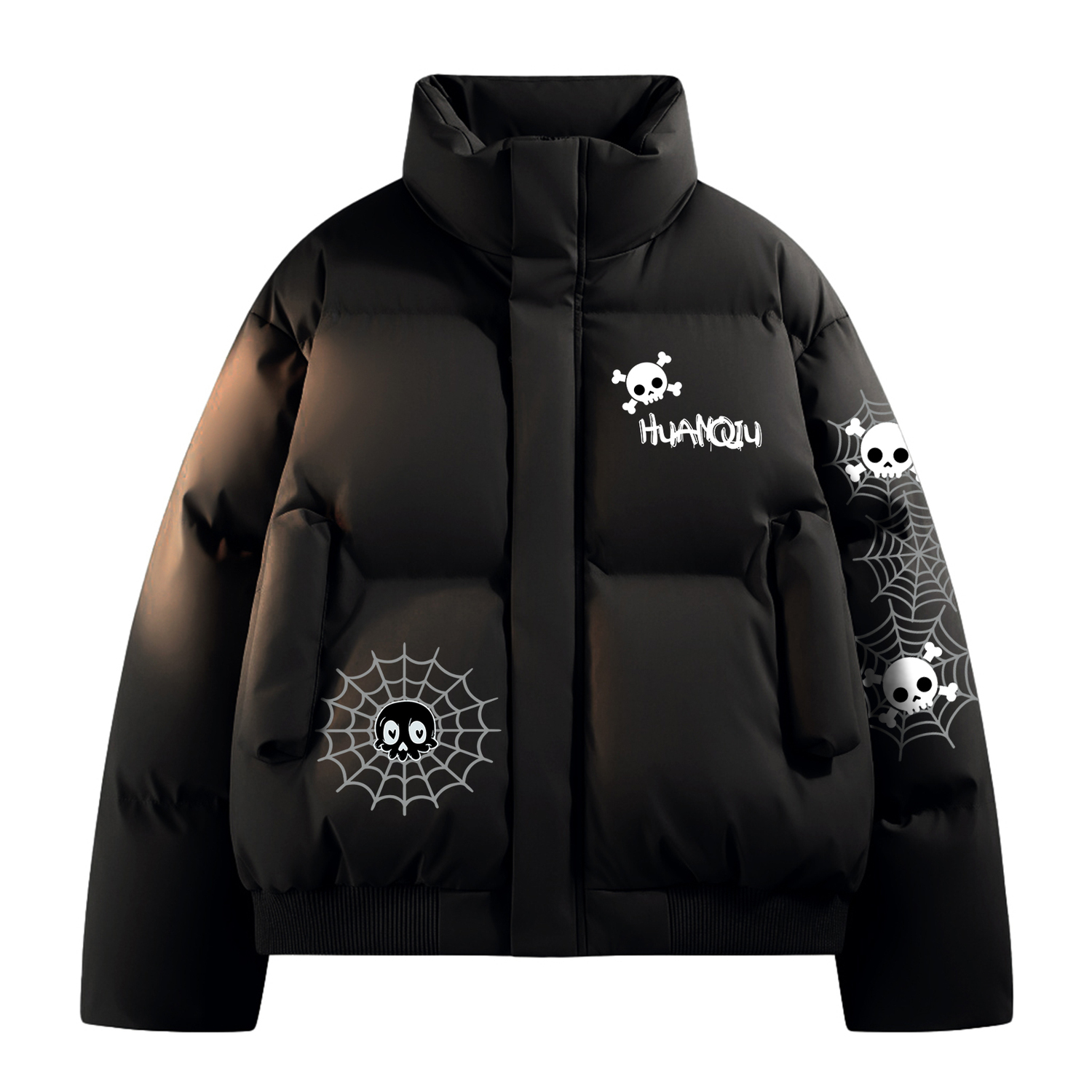 

Пуховик Unisex Stand Collar утепленный стеганый HUANQIU, черный