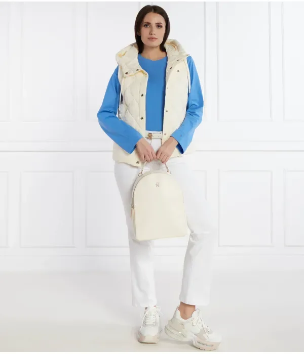 Классическая легкая пуховая куртка без рукавов regular fit Tommy Hilfiger, экрю — фото 2
