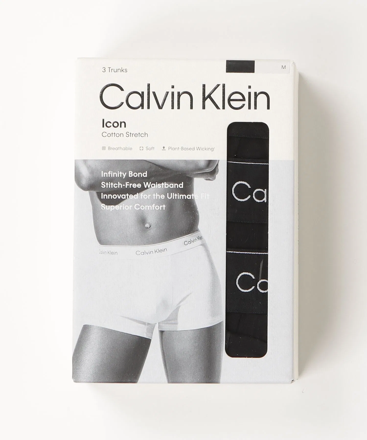 Мужские боксеры Calvin Klein ICON из эластичного хлопка (комплект из 3 штук) — фото 3