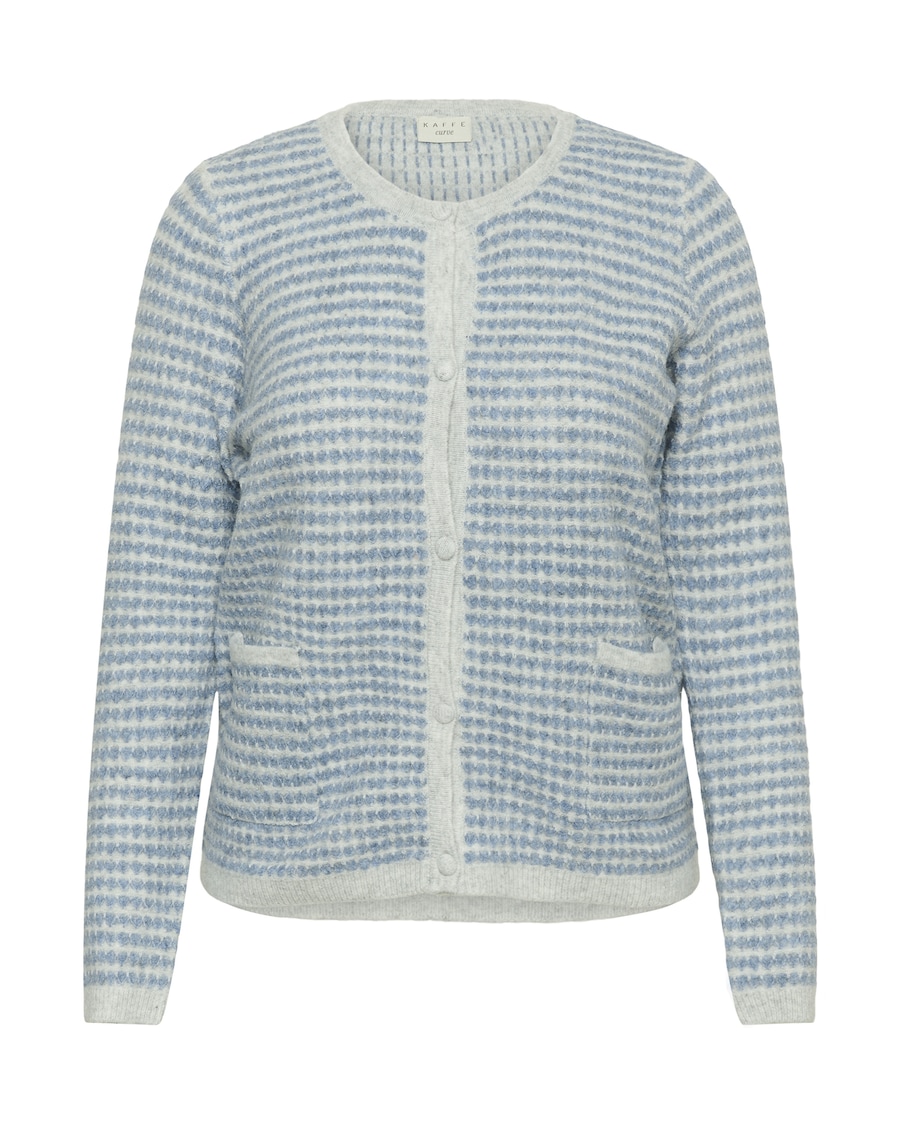 

Вязаный кардиган KAFFE CURVE KCElanna, светло-серый