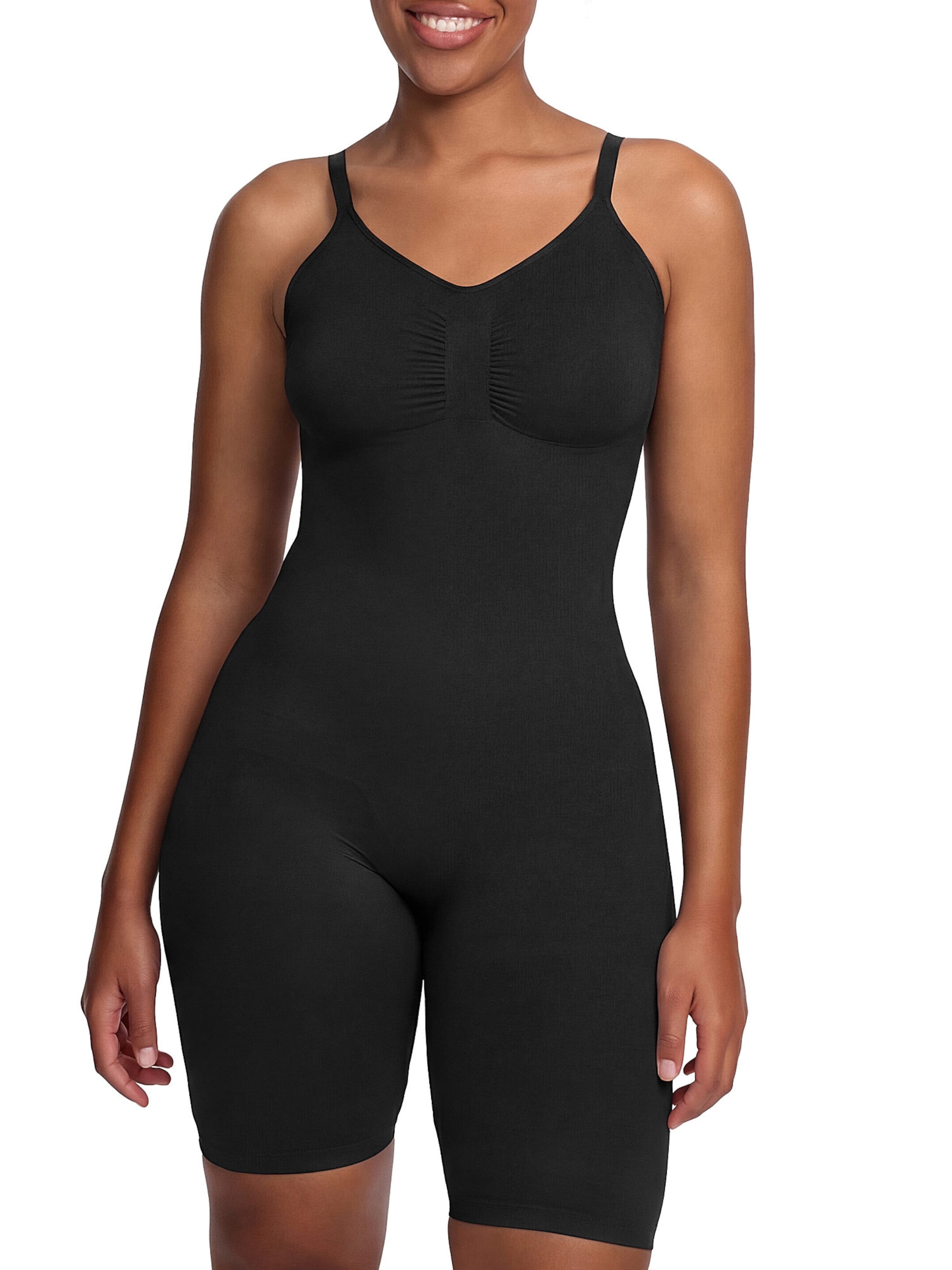 

Creamy Корректирующий боди 'Bodysuit Sculpting Shapewear mit Shorts' в черном цвете