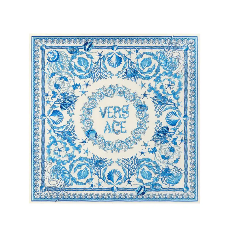 

VERSACE Шарф с принтом, Blue