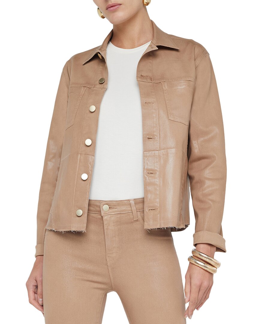 

Куртка L'AGENCE Janelle Slim Raw, коричневый