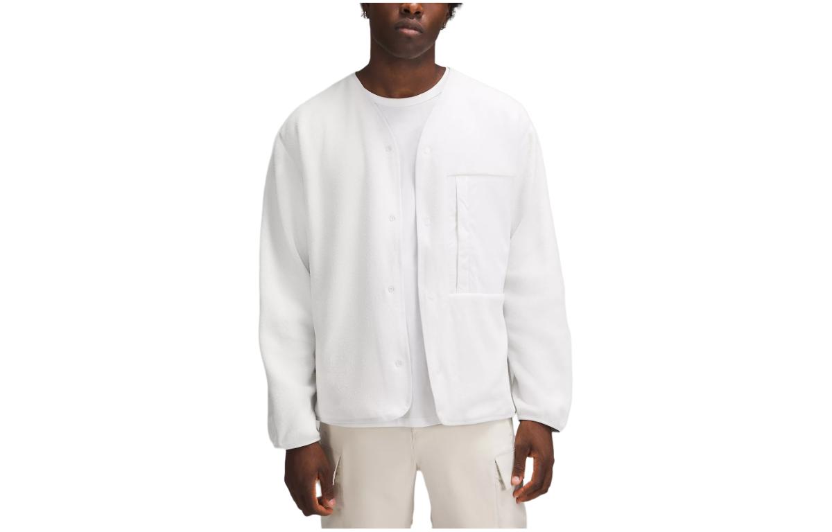 

Lululemon Мужская куртка из флиса с вельветовой текстурой, White