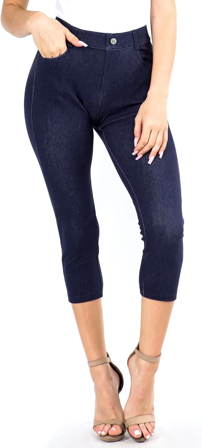 

Женские классические джинсовые капри-леггинсы ICONOFLASH