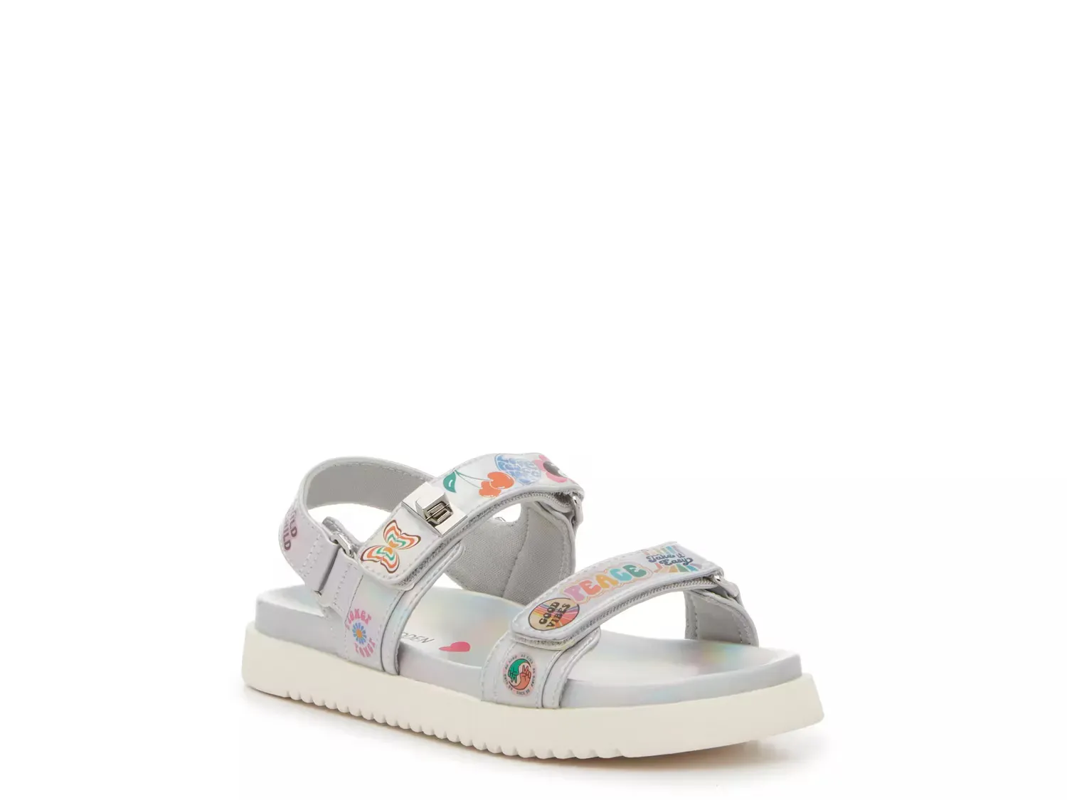 

Mona Сандалии - детские Steve Madden, Silver Metallic/Multicolor Cartoon Print