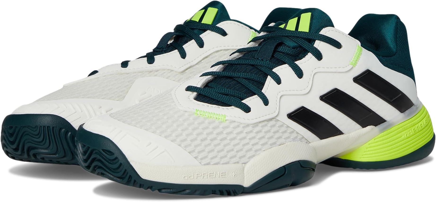 

Кроссовки Adidas Kids Barricade Tennis Shoes, Off White/Black/Aurora Ivy