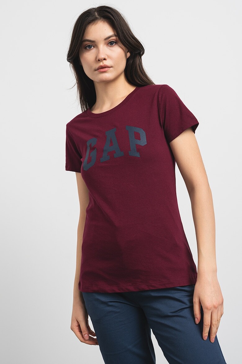 

Хлопковая футболка с логотипом Gap, бургундия
