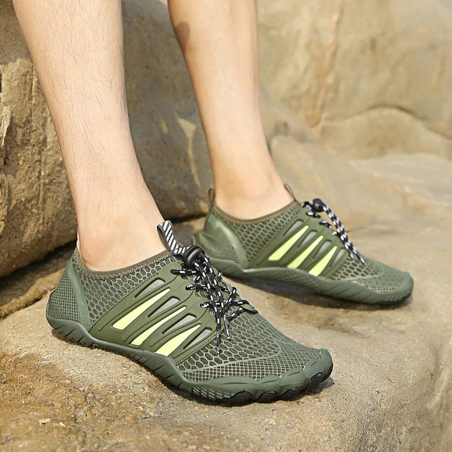 Generic Sandalen Männer Sommer Aqua Schuhe Männer Atmungsabstimmung Кроссовки Erwachsener Strand Große Schuhe Schwimmen stromaufwärts Wasser Sandalspink, 47 1/3 — фото 4