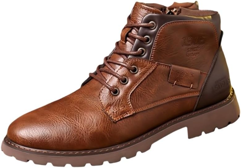 

Мужские стильные повседневные ботинки Fusecottc, удобные для ежедневного использования и ношения в офисе, коричневый