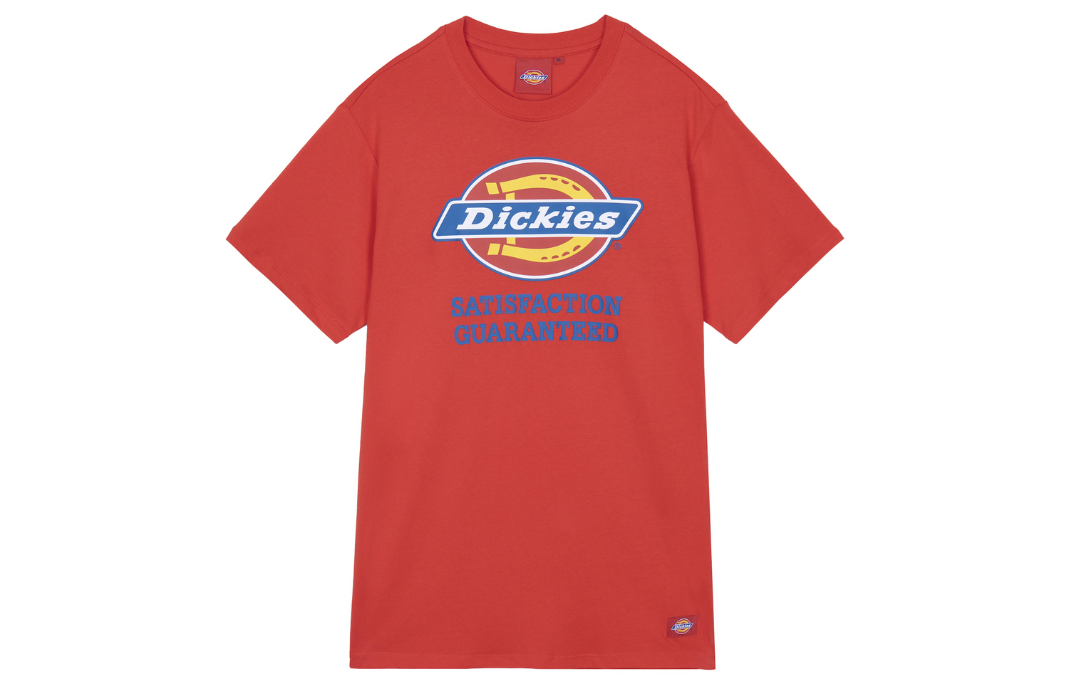 

Футболка унисекс Dickies, средний красный (белый принт)