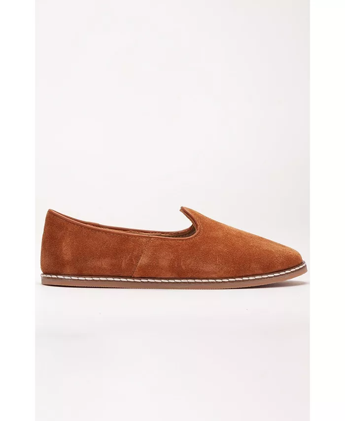 Туфли Istanbul Suede Leather Slip On Flats (женские) Epilogue Shoes, коричневый — фото 2