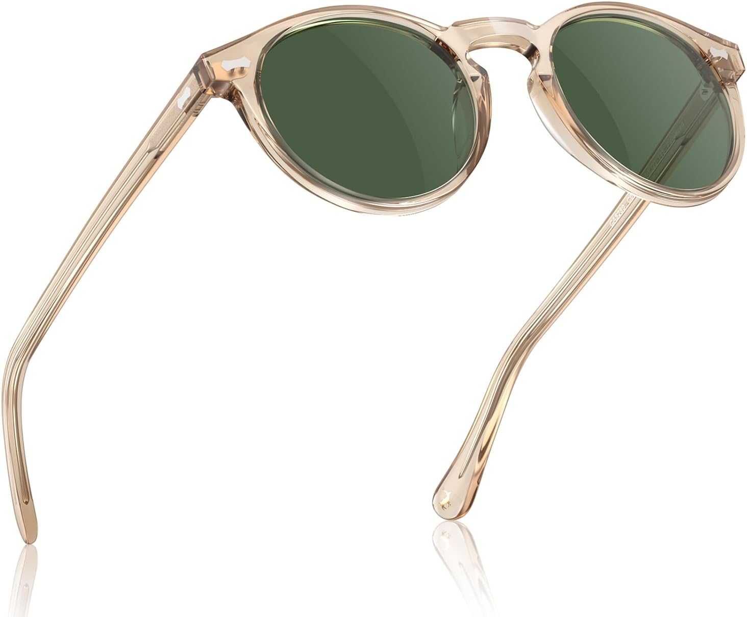 

Женские поляризованные солнцезащитные очки CARFIA: ацетатная оправа, размер S/M, защита от УФ-излучения UV400, антибликовое покрытие CA5288, 9. Light Coffee Frame Green Lens