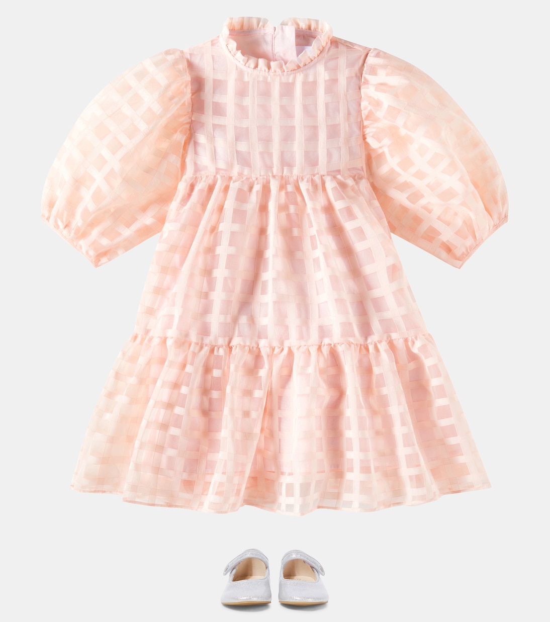 Детские тапочки Daisy Baby из металлизированной кожи Pom d'Api, Glitter Lisse Argent — фото 2
