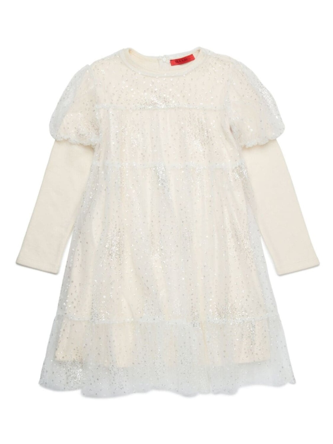 

MAX&Co. Kids трикотажное платье с пайетками, белый