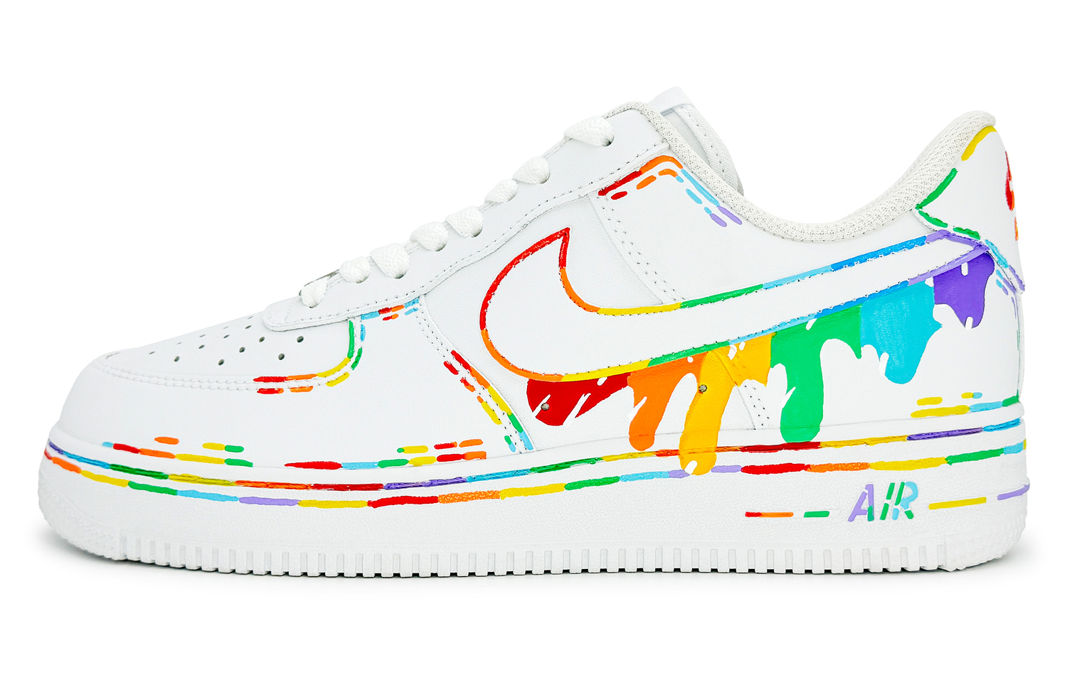 

Nike Кроссовки Air Force 1 с противоскользящей подошвой и амортизацией, низкие, для скейтбординга, мужские, белые, цвет White