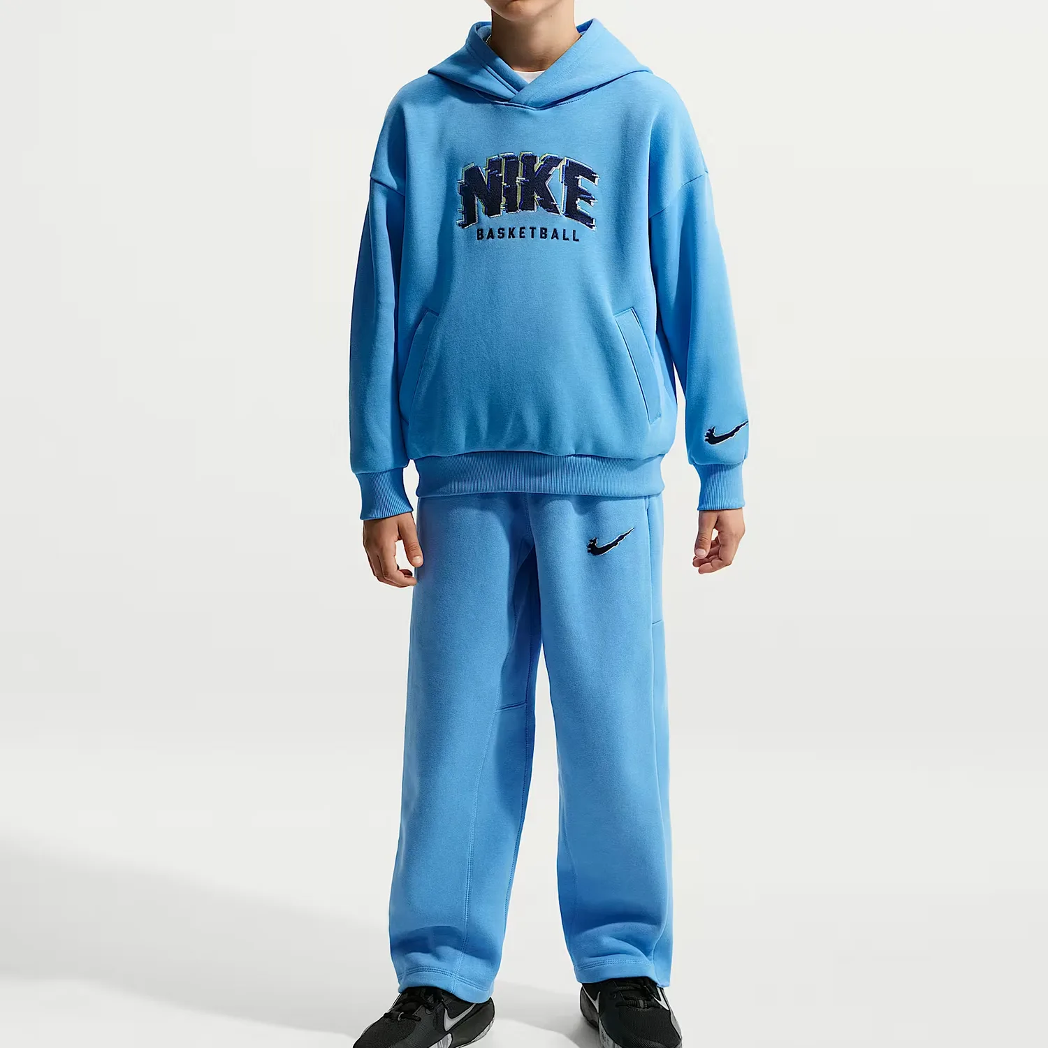 Детский худи Nike, University Blue/Dark Navy Blue — фото 3