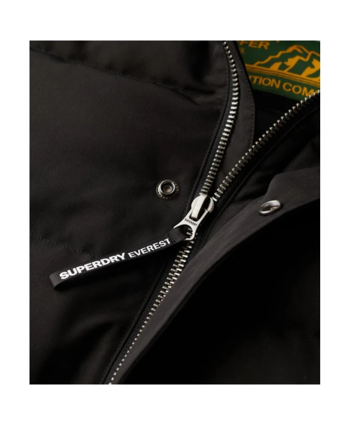 Черная куртка с капюшоном и застежкой-молнией Superdry, черный — фото 3