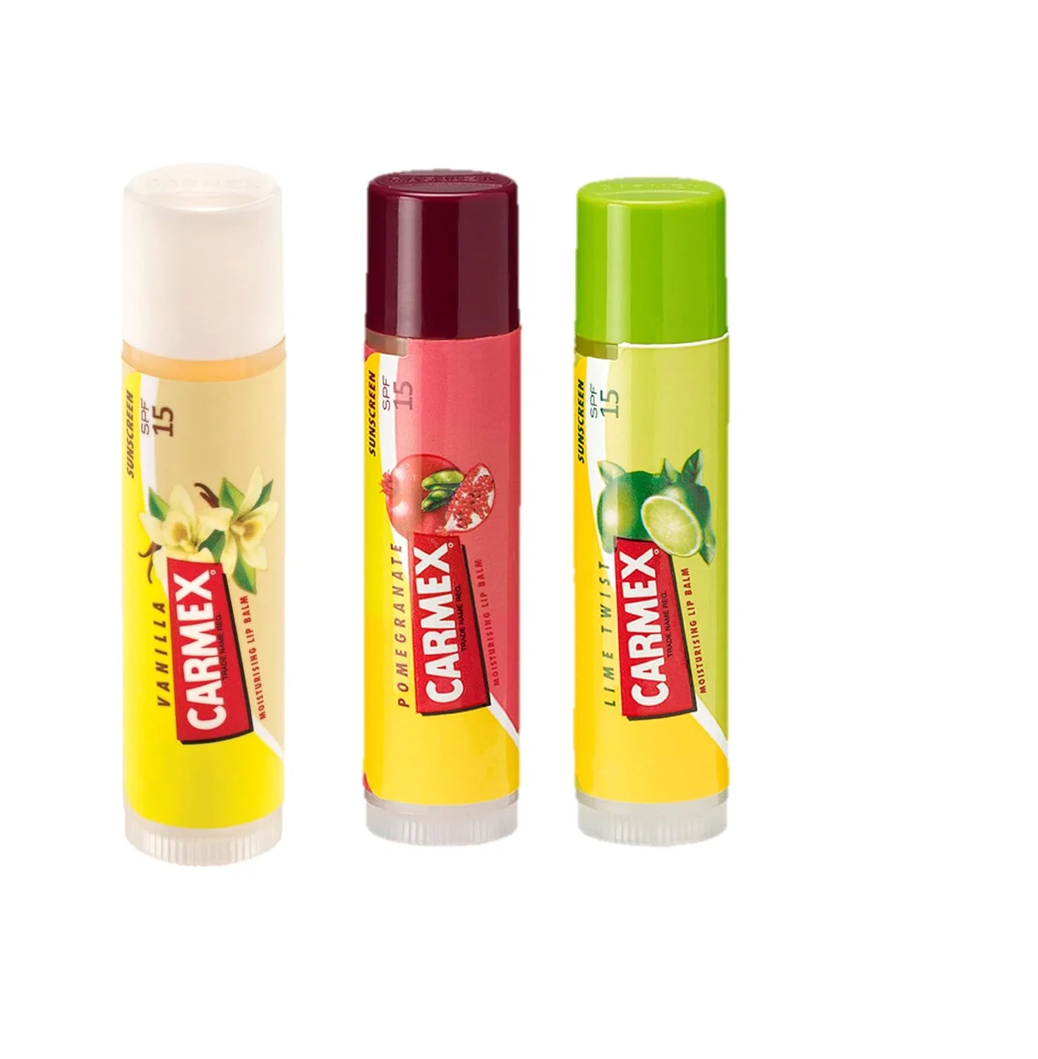 Бальзам для губ «Vanilla, Lime & Pomegranate Sticks» с SPF15 от Carmex Carmex