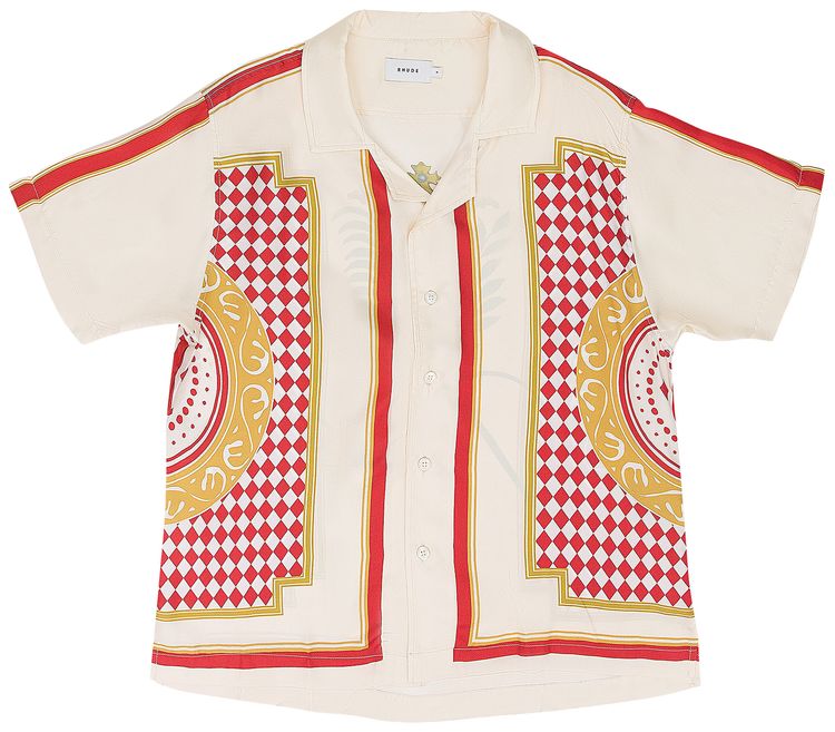 

Рубашка на пуговицах Rhude Casino, кремовый