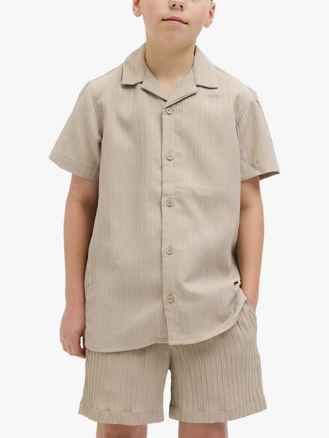 

Детская рубашка в курортном стиле с фактурной тканью Jack & Jones, Oxford Tan