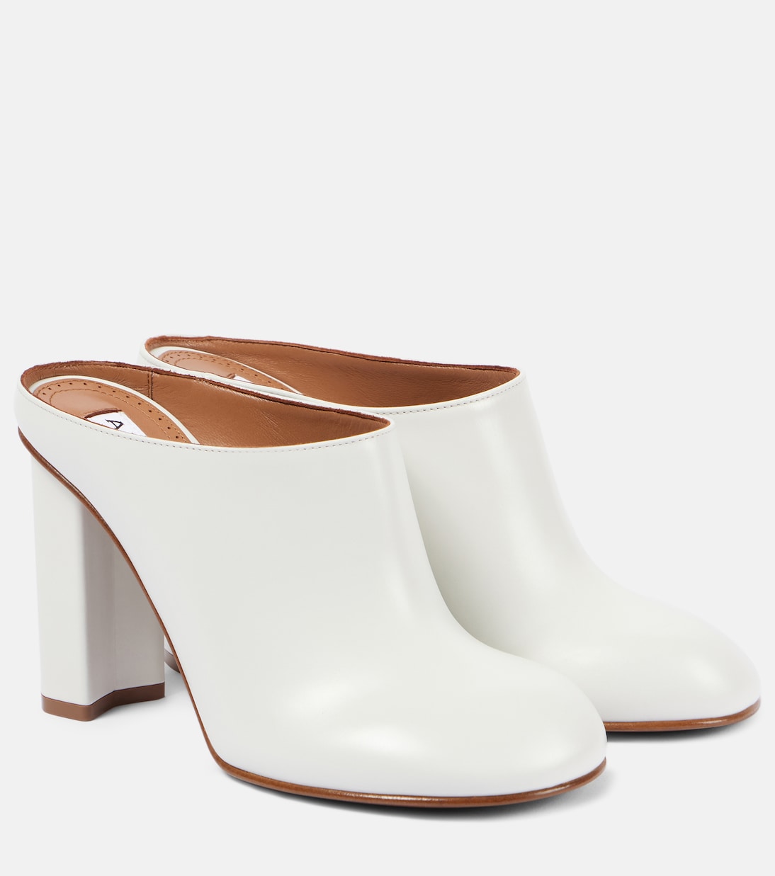 Бабушле кожаные мюли Alaïa, Blanc Casse
