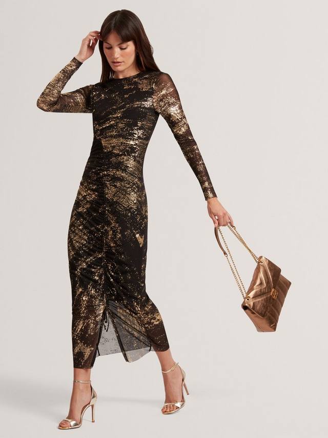 

Платье-футляр Nohaa Foil с длинными рукавами Ted Baker, Black/Multi