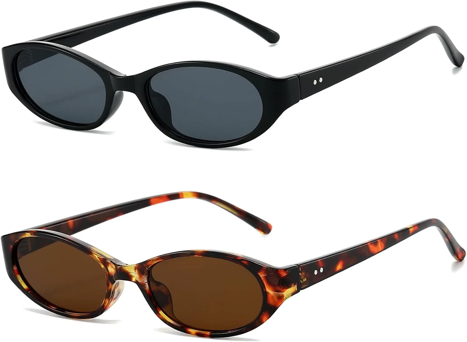 

Ретро-солнцезащитные очки овальной формы для женщин, легкие, узкие, в стиле «кошачий глаз», модные очки 90-х и 2000-х BRMHDY, A8 Black/Grey+tortoise/Brown