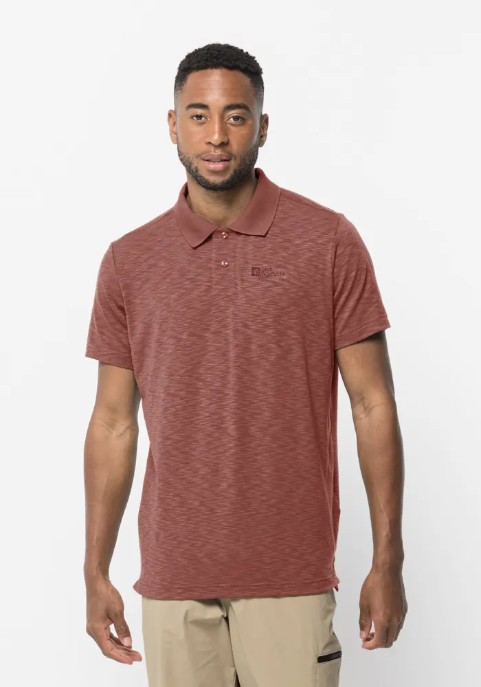 

Рубашка с короткими рукавами Jack Wolfskin "TRAVEL POLO M", красный